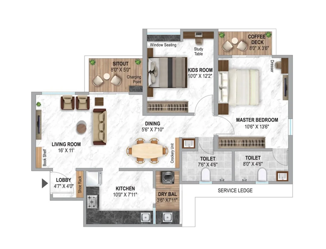 Krisala Luxoverts Tathawade 2 BHK